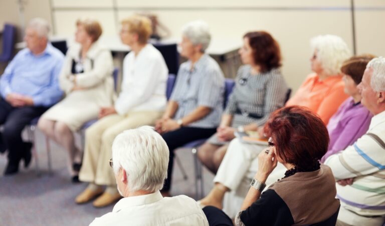 Seniors sitting in a circle