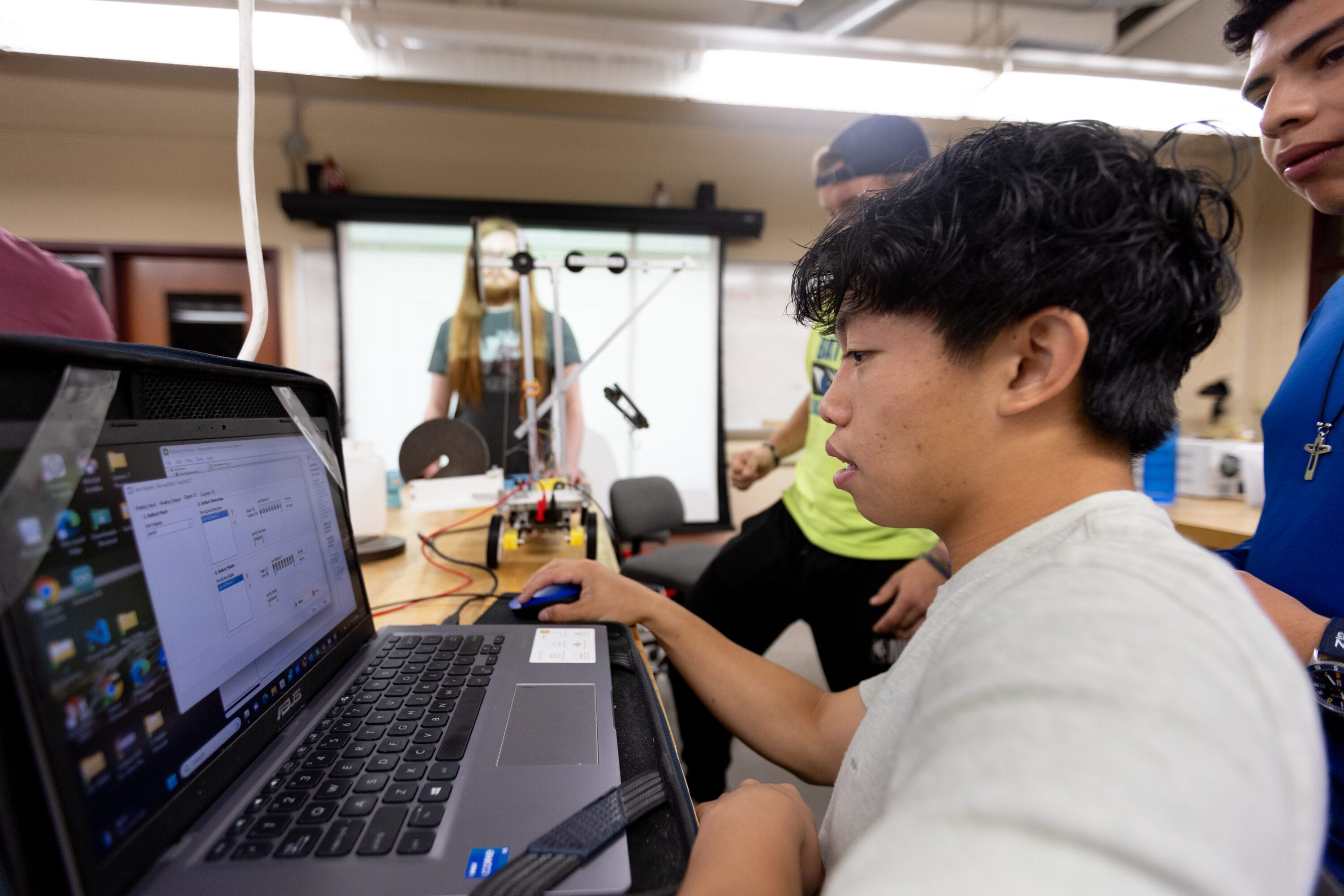 Students in an engineering class