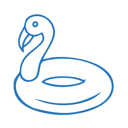 Flamingo pool floatie icon