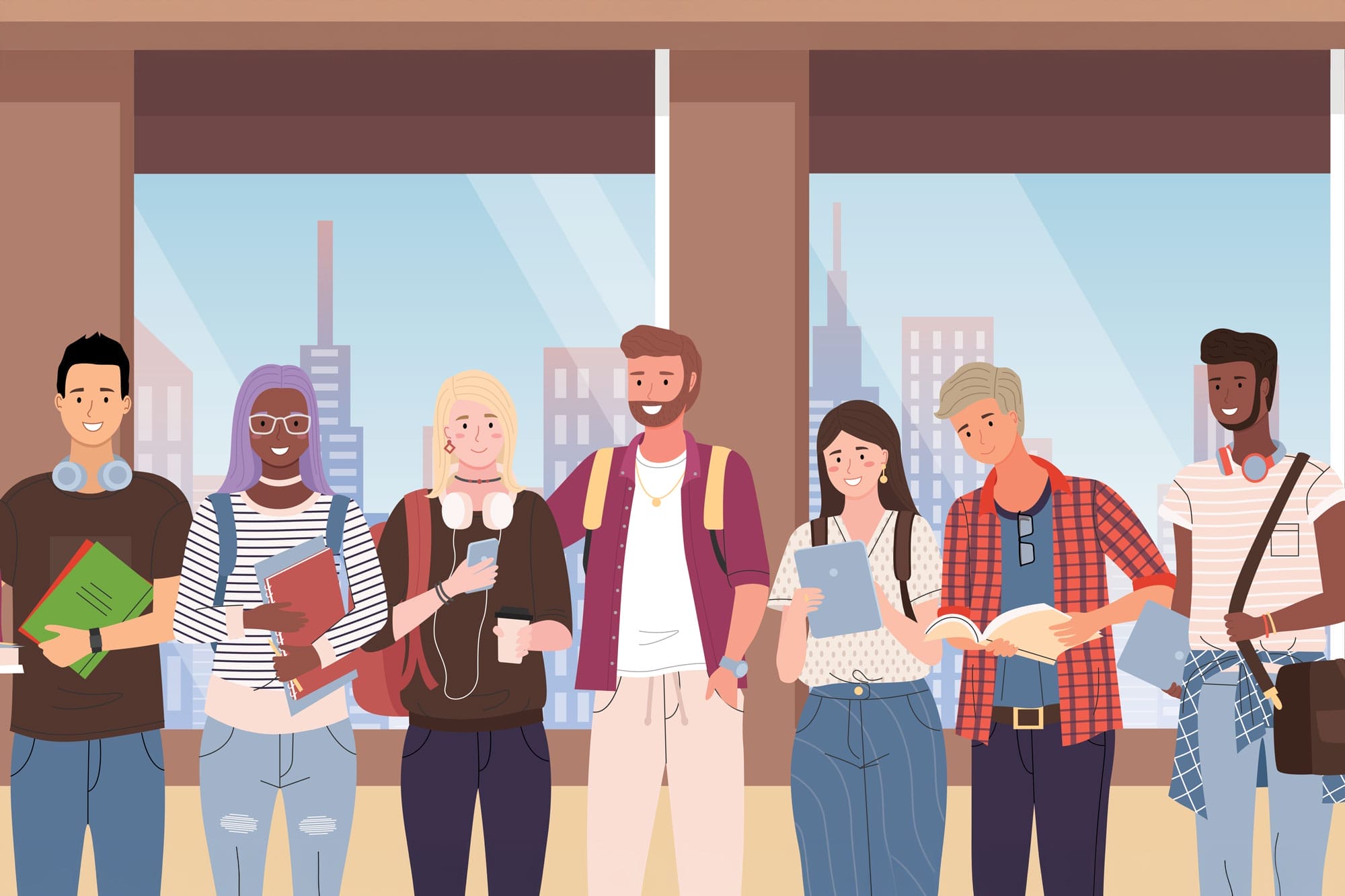 Illustration of a group of people