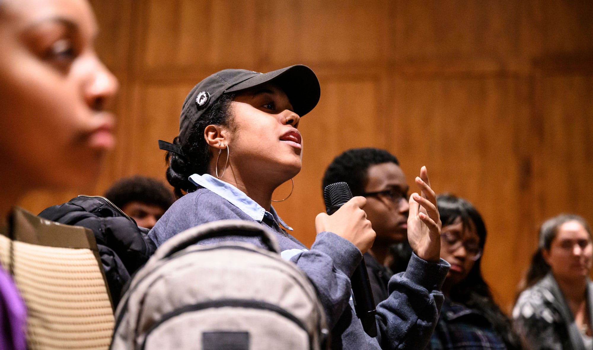 Students at an Afro-American Studies talk