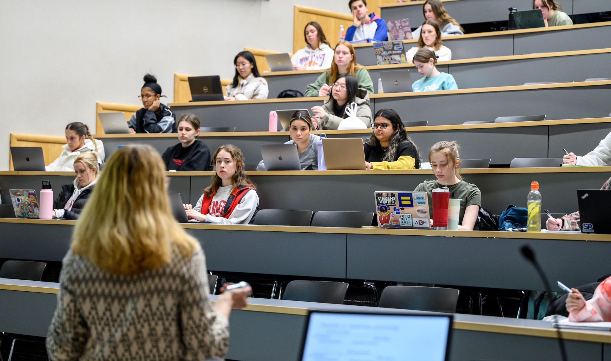 Students in a Communication Arts lecture