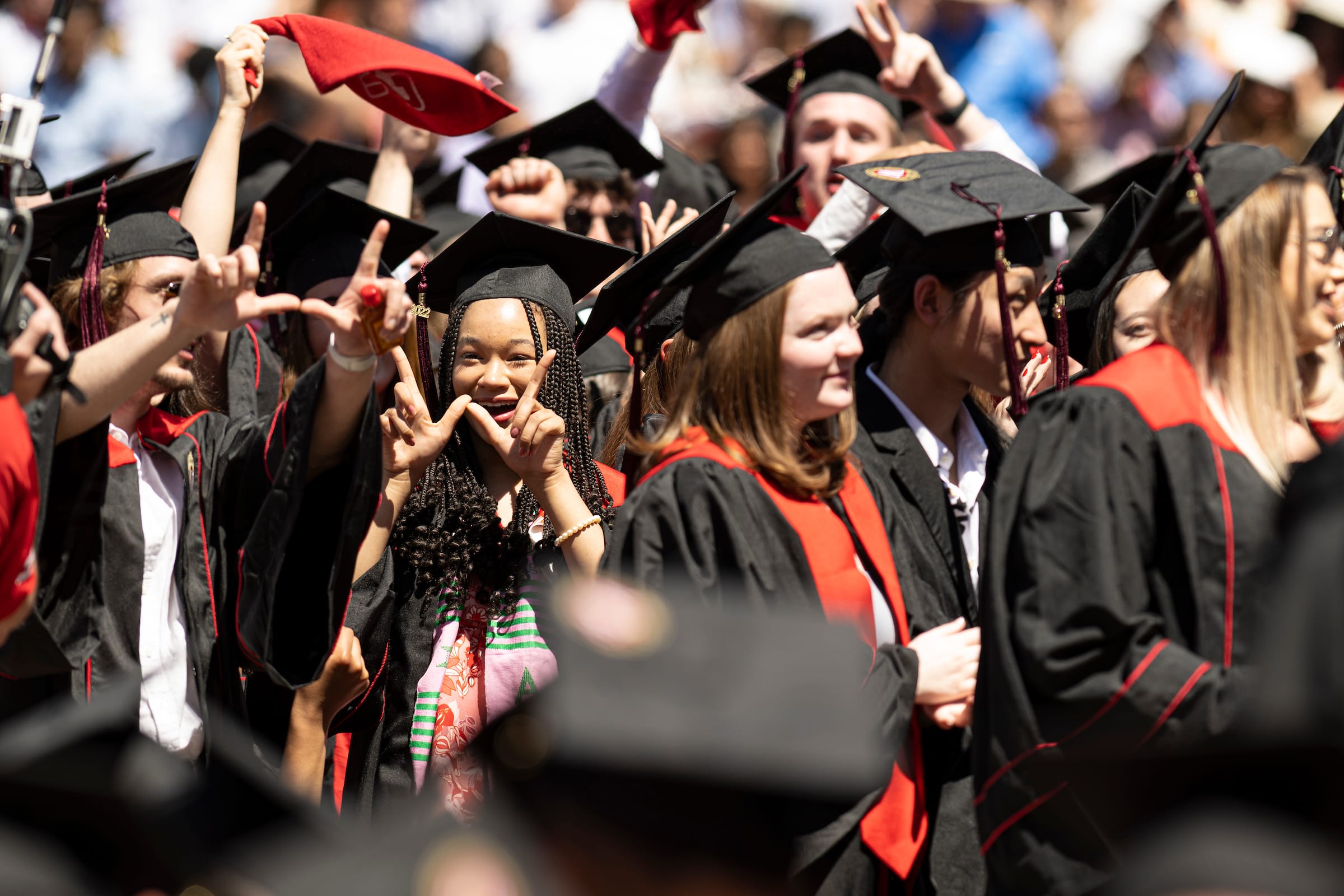 A group of graduating UW-Madison students.