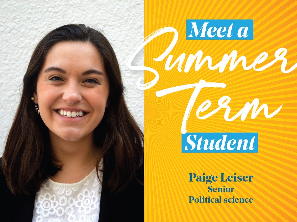 headshot of Paige Lesier in summer term template